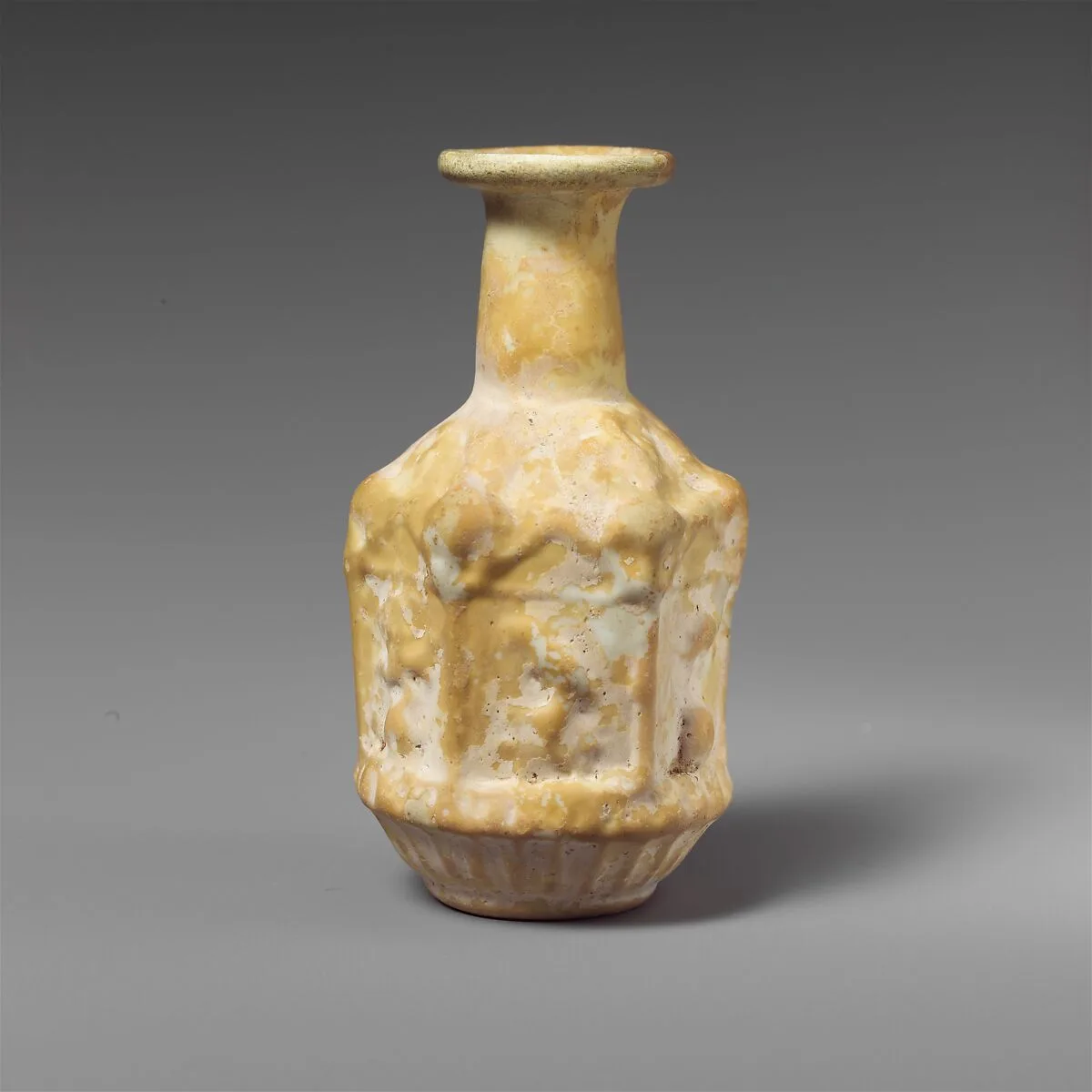 Glass hexagonal bottle — Unknown
