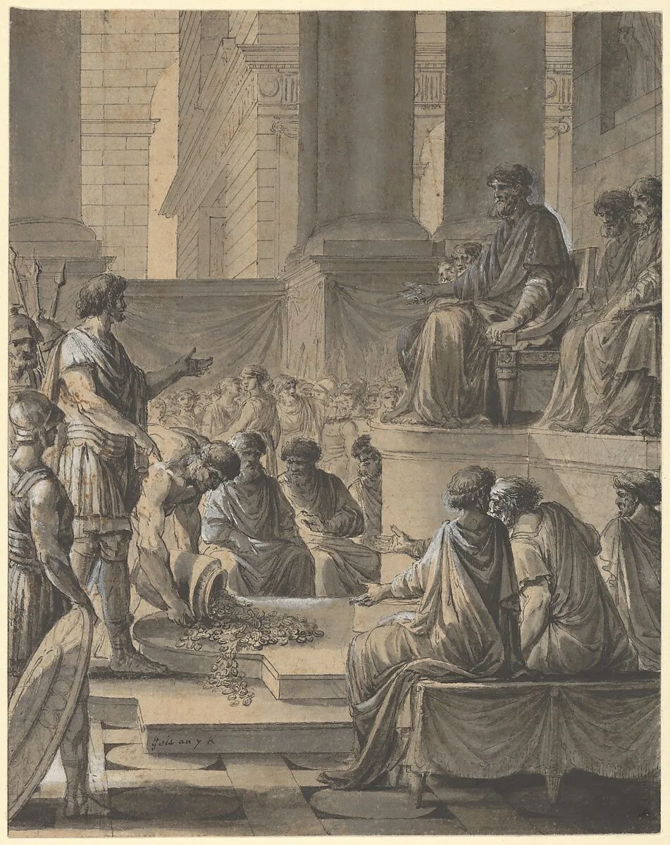 Hannibal Before the Senate in Carthage — Etienne Pierre Adrien Gois