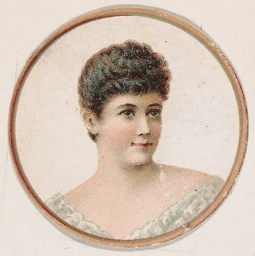 Portrait of woman, from the Novelties series (N228, Type 2) issued by Kinney Bros. — Kinney Brothers Tobacco Company