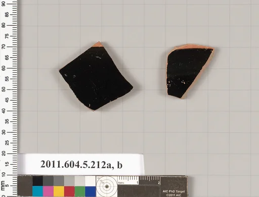 Terracotta fragments of kylikes (drinking cups)