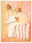 The Coiffure, after Mary Cassatt