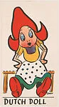 Dutch Doll, bakery insert card from the Pinocchio Circus Performers series (D64) — Walt Disney Productions