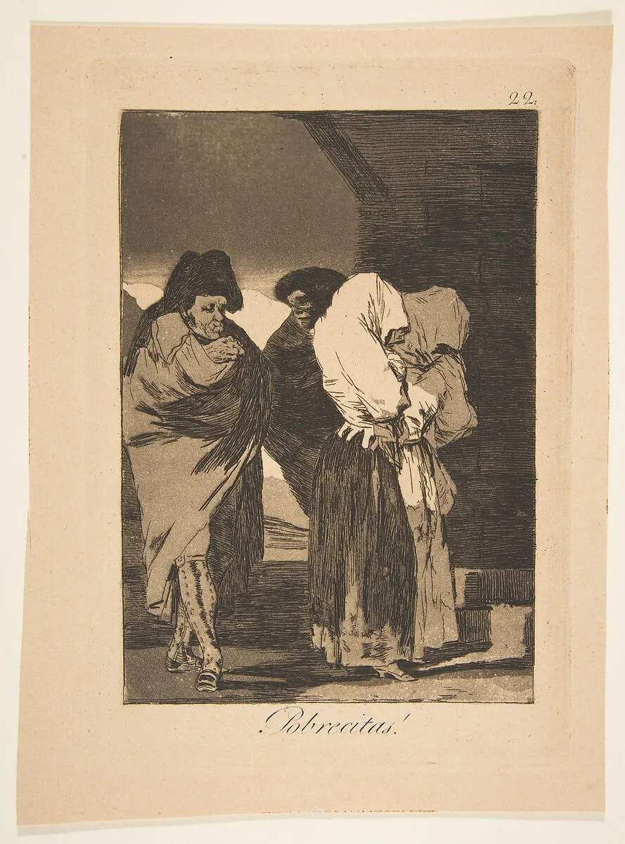 Plate 22 from 'Los Caprichos': Poor little girls! (Probrecitas!) — Goya (Francisco de Goya y Lucientes)