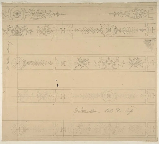 Ceiling Design for the "Salle des Cerfs", Fontainebleau