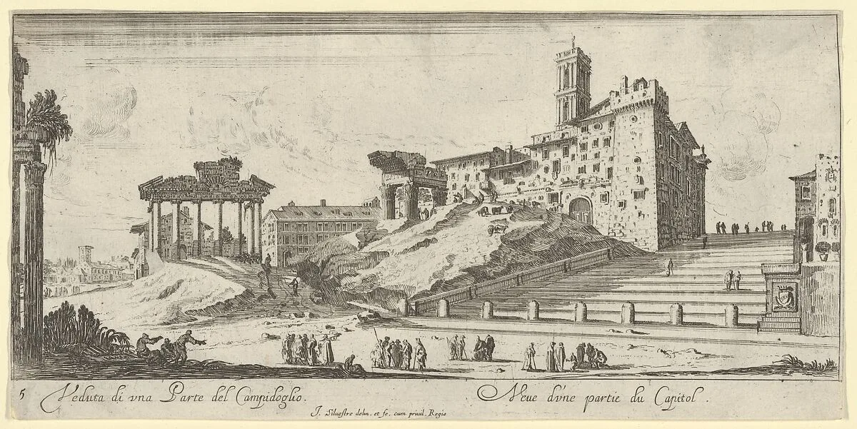 View of the Capitoline Hill in Rome from the East — Israel Silvestre