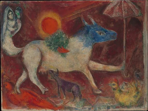 Cow with a Parasol — Marc Chagall