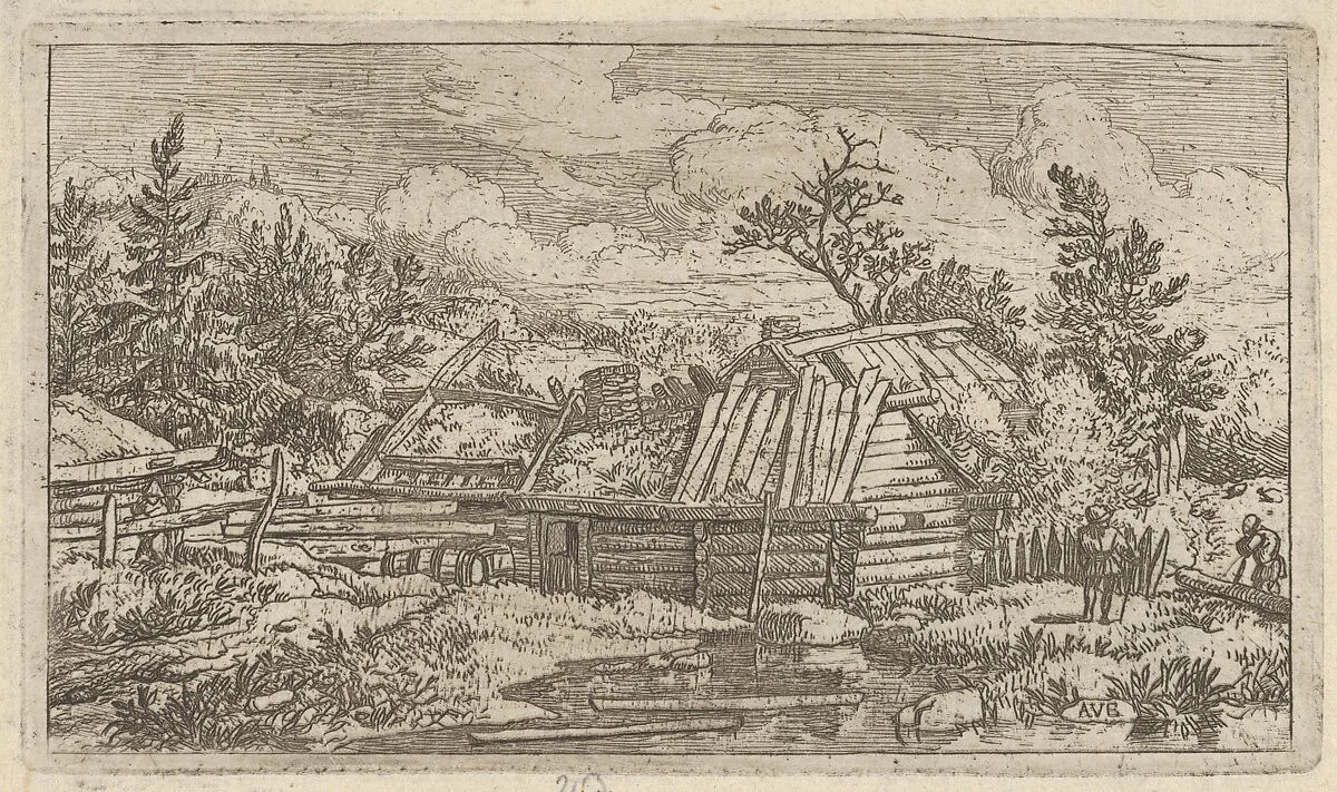 The Two Beams Floating in the Water — Allart van Everdingen