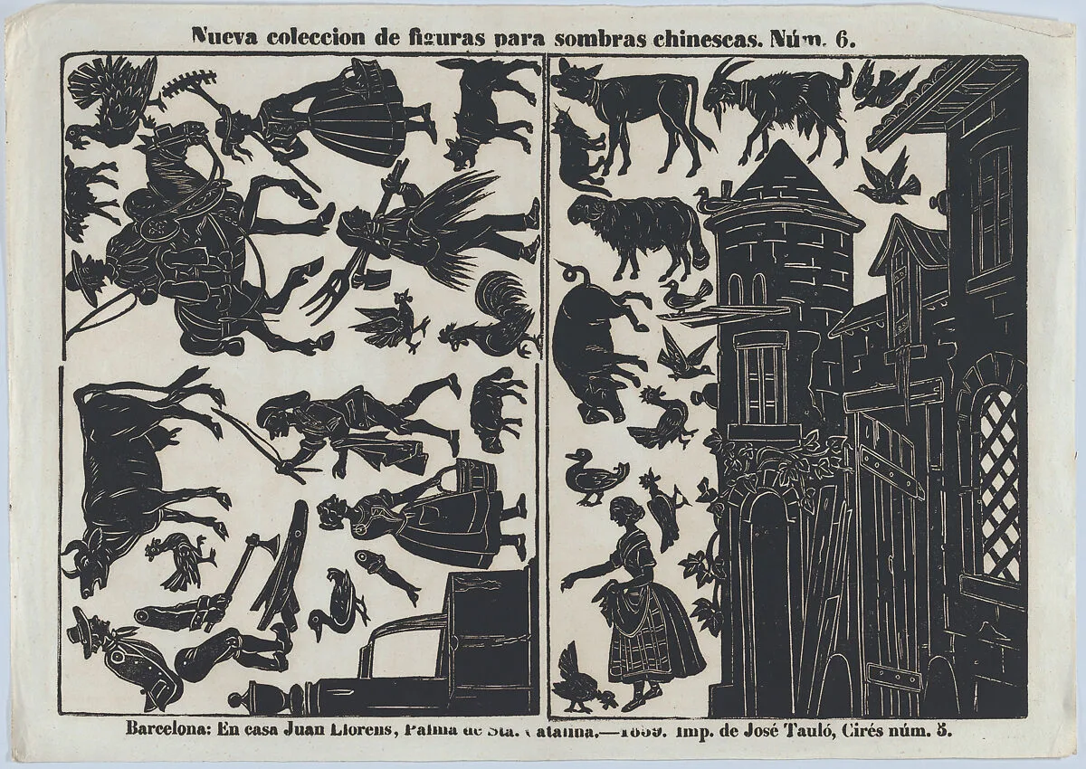 Sheet 6 of figures for Chinese shadow puppets — José Taulo|Juan Llorens