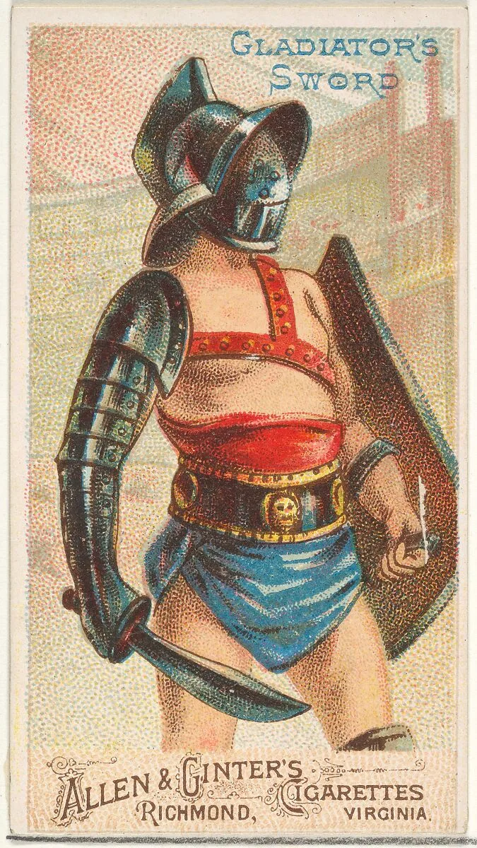 Gladiator's Sword, from the Arms of All Nations series (N3) for Allen & Ginter Cigarettes Brands — Allen & Ginter