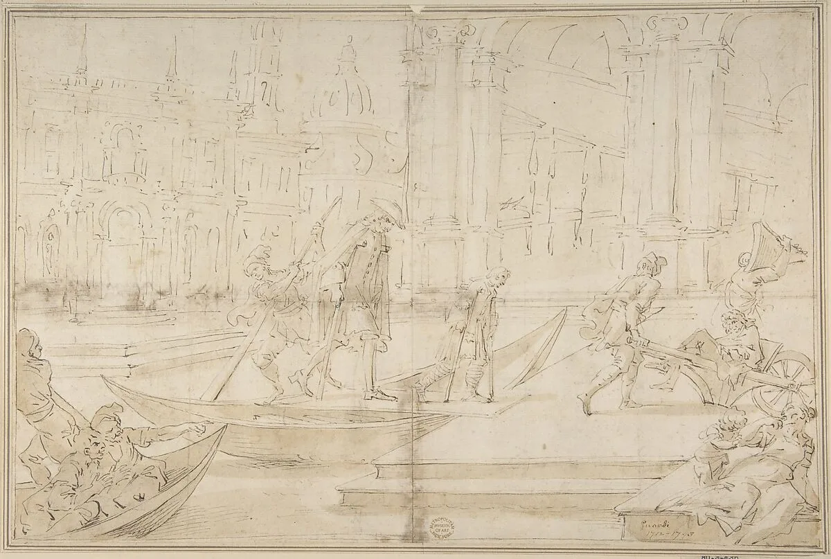 Venetian Scene — Anonymous, Italian, Venetian, 18th century
