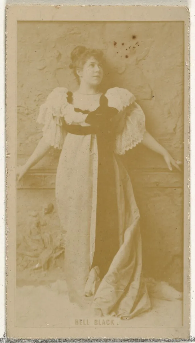 Bell Black, from the Actors and Actresses series (N145-8) issued by Duke Sons & Co. to promote Duke Cigarettes — W. Duke, Sons & Co.|American Tobacco Company