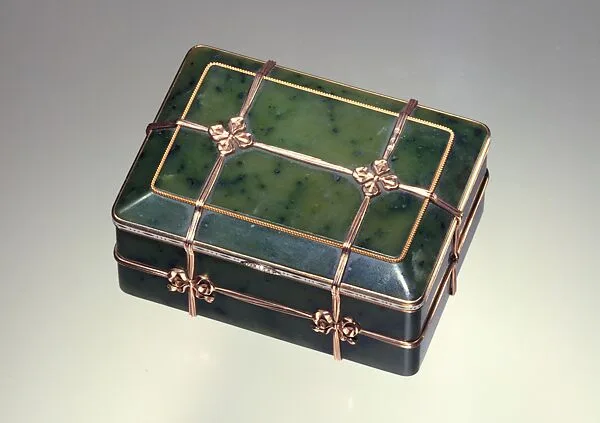 Box in the form of a banded trunk — House of Carl Fabergé