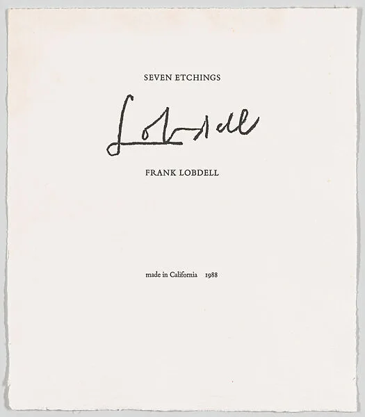 Seven Etchings — Frank Lobdell|David Kelso