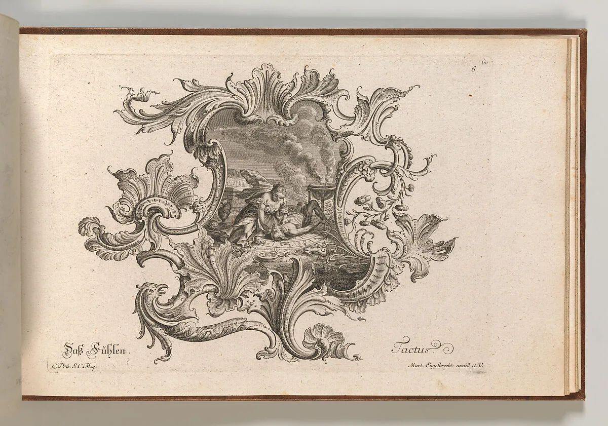 Design for a Cartouche, Plate 6 from 'Neu Inventierte auf die artigste Facon Sehr nutzliche Schild.' — Johann Georg Pintz|Johannes Rumpp|Martin Engelbrecht