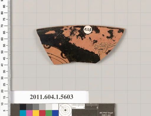 Terracotta rim fragment of a kylix (drinking cup)