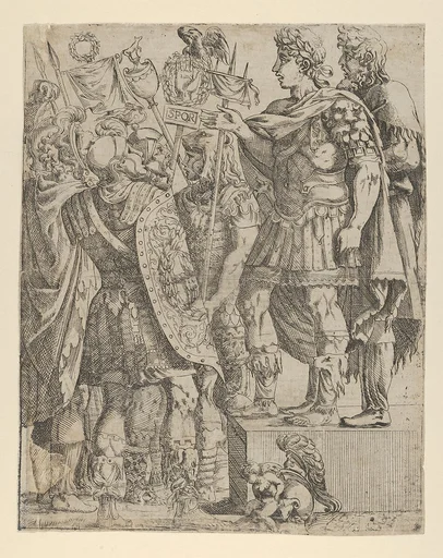 Emperor addressing his Soldiers