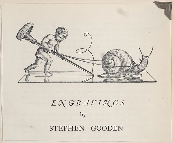 Trade card for Stephen Gooden, engraver — Anonymous, British, 20th century