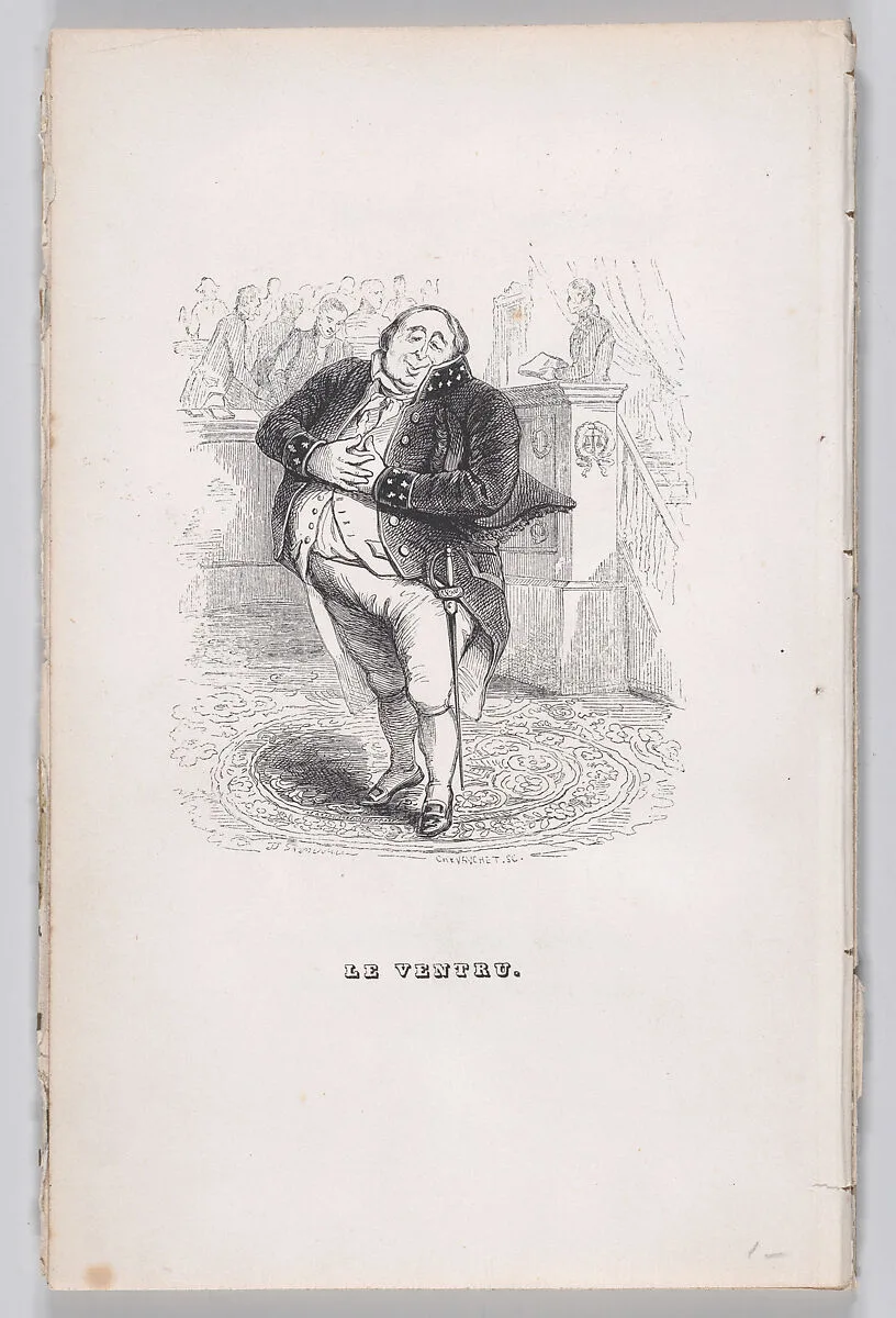 "The Potbellied Man" from The Complete Works of Béranger — J. J. Grandville|Henry Isidore Chevauchet|Pierre Jean de Béranger|Fournier & Perrotin