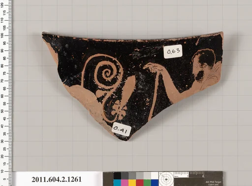 Terracotta fragment of a skyphos (deep drinking cup)