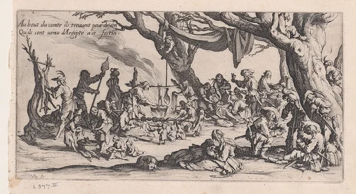 Le Halte des Bohémiens: Les Apprêts du Festin (The Gypsy Stopover: The Preparations for the Feast) , from Le Bohémiens, série appelée aussi Les Égyptiens, La Marche des Bohémiens, La Vie Errante des Bohémiens, Les Marches Égyptiennes (The Gypsies, series also called The Egyptians, The Gypsy Troops, The Wandering Lives of Gypsies, The Egyptian Troops)