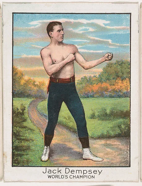 Jack Dempsey, from the Champion Athlete and Prize Fighter series (T220), issued by Mecca and Tolstoi Cigarettes — Tolstoi Cigarettes|Mecca Cigarettes