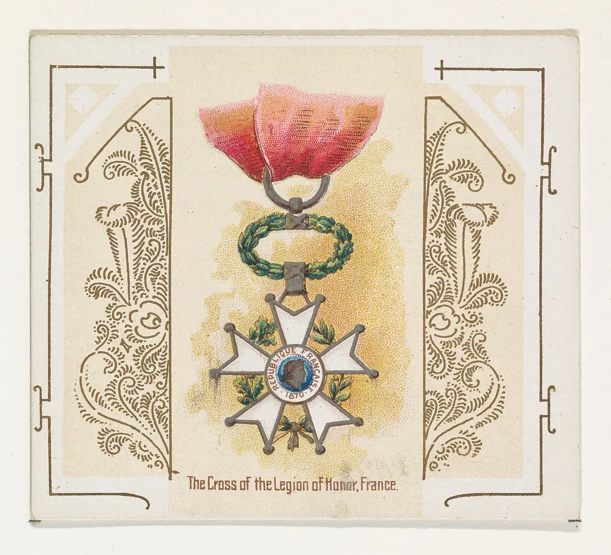 The Cross of the Legion of Honor, France, from the World's Decorations series (N44) for Allen & Ginter Cigarettes — Allen & Ginter|Lindner, Eddy & Claus