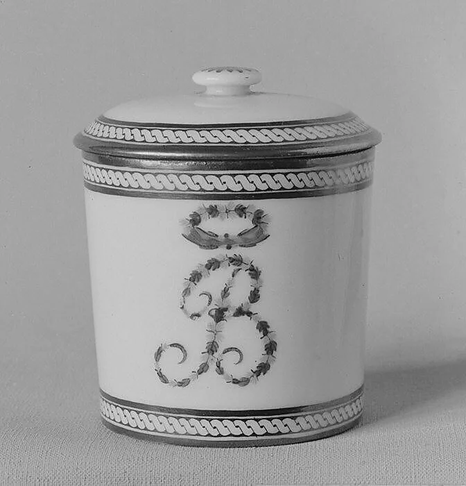 Jar with cover (part of a traveling tea service) — Unknown