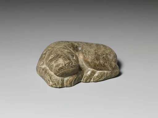 漢 臥虎形石柱礎|Pole Base in the Form of a Tiger