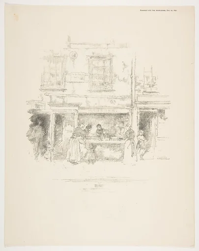 Maunder's Fish Shop, Chelsea, from "Whirlwind," December 27, 1890