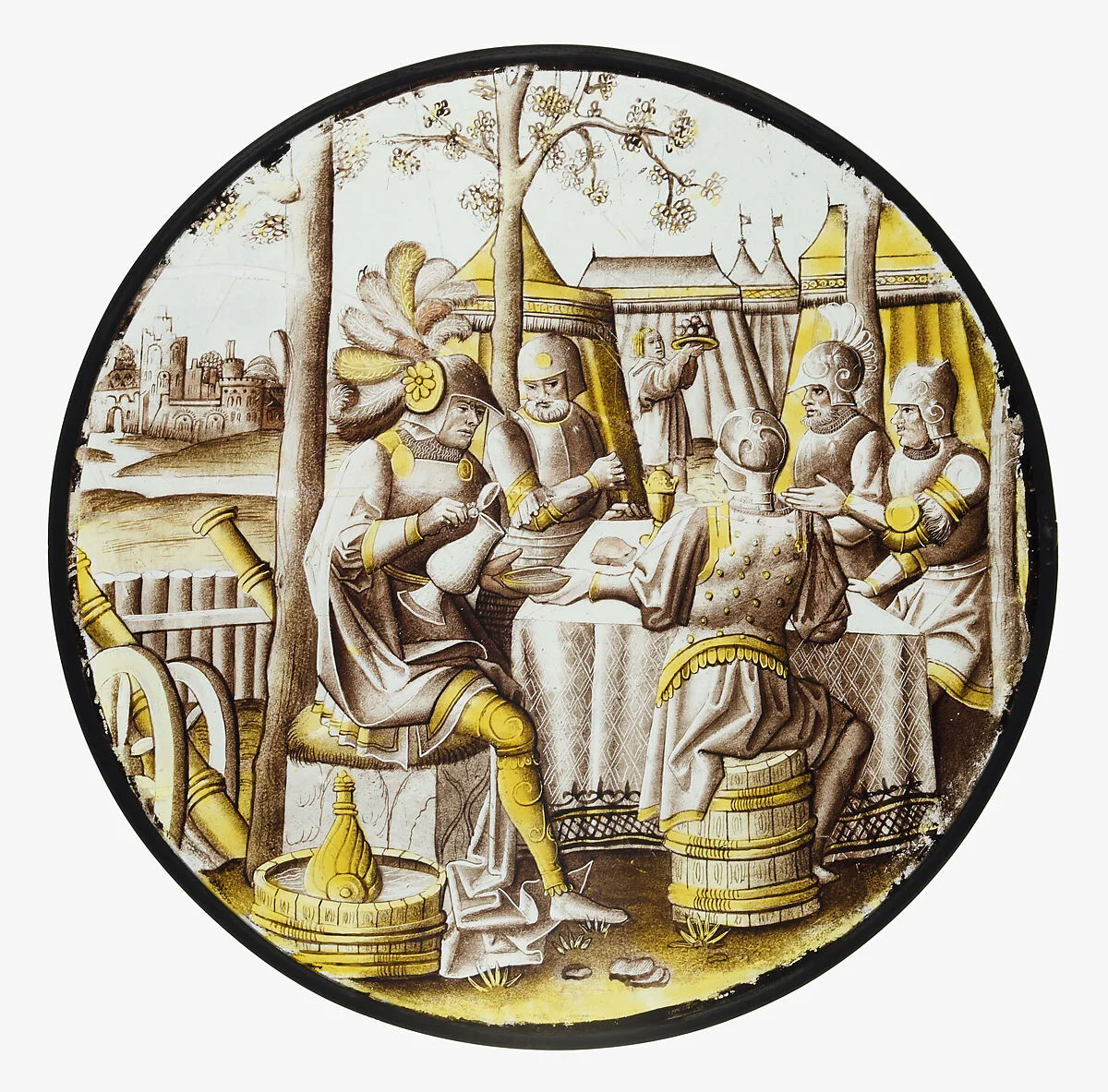 Roundel with Ben-Hadid and the Siege of Samaria — Unknown