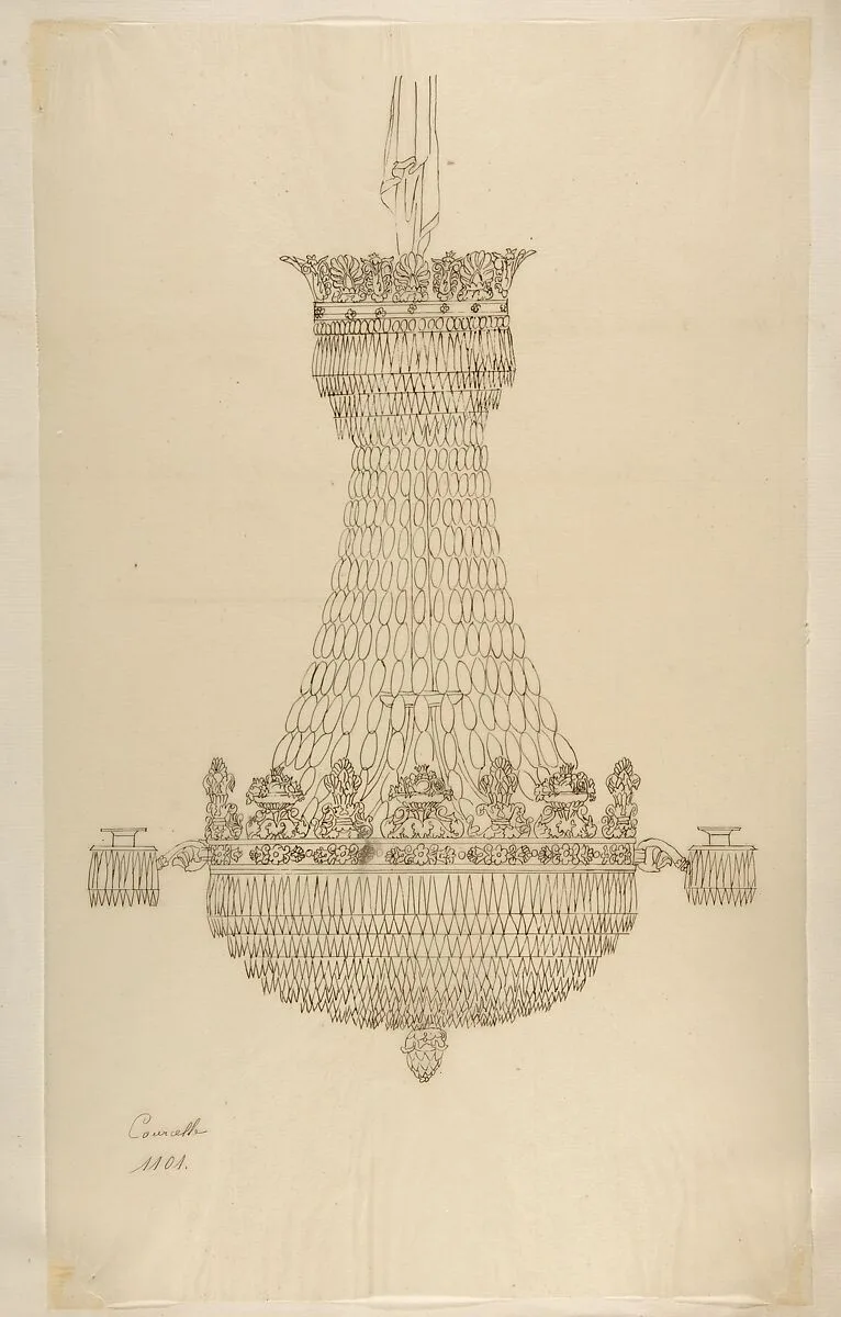 Design for a Chandelier — Anonymous, French, 19th century