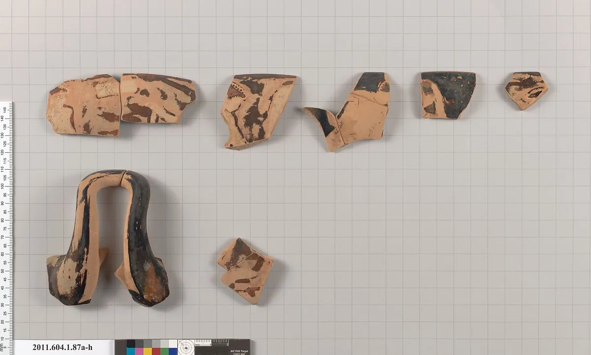 Terracotta fragments of a kylix (drinking cup) — Unknown