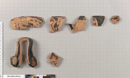 Terracotta fragments of a kylix (drinking cup)