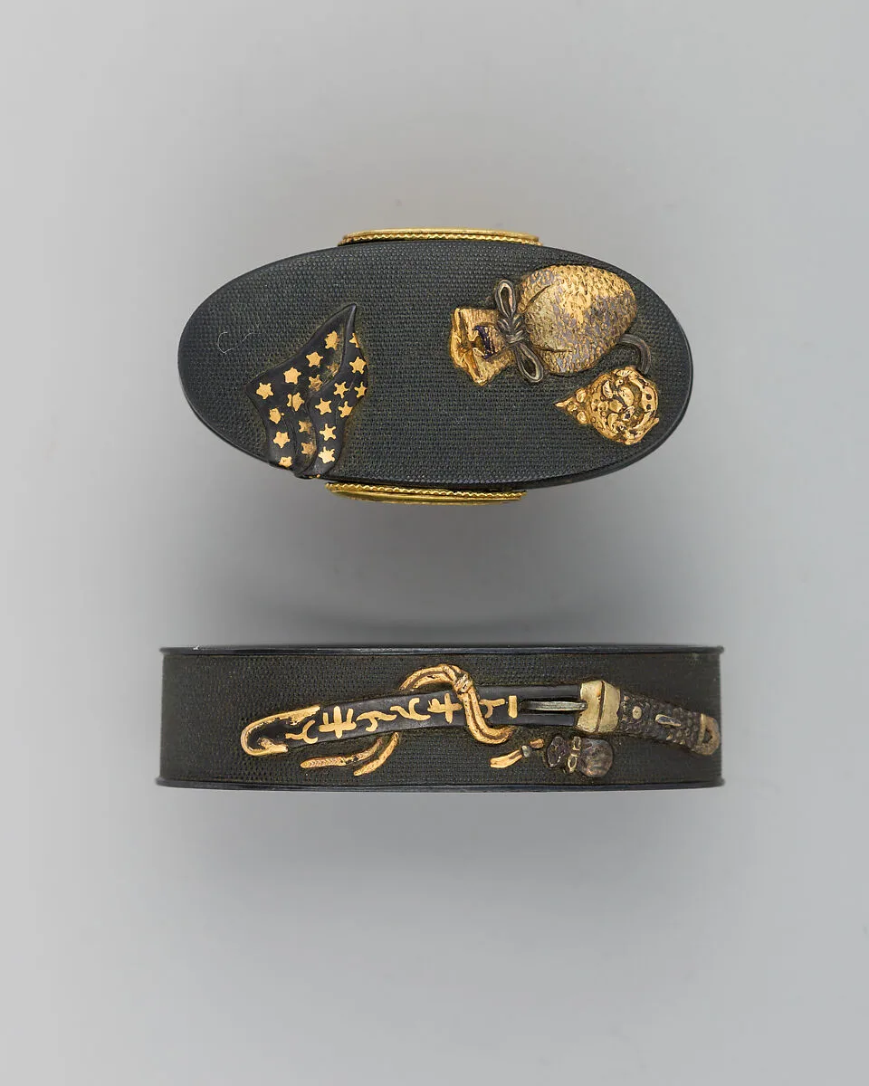 Sword-Hilt Collar and Pommel (Fuchigashira) — Unknown