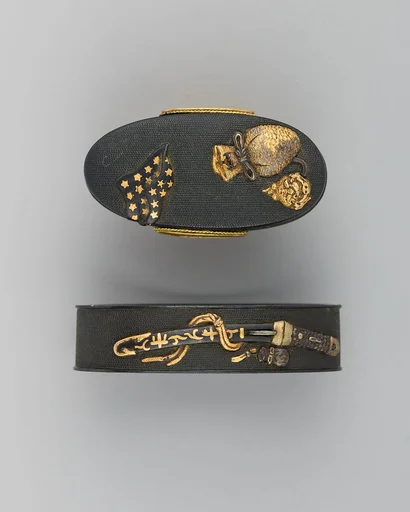 Sword-Hilt Collar and Pommel (Fuchigashira)