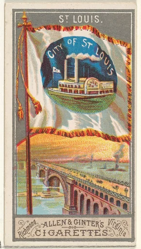 St. Louis, from the City Flags series (N6) for Allen & Ginter Cigarettes Brands