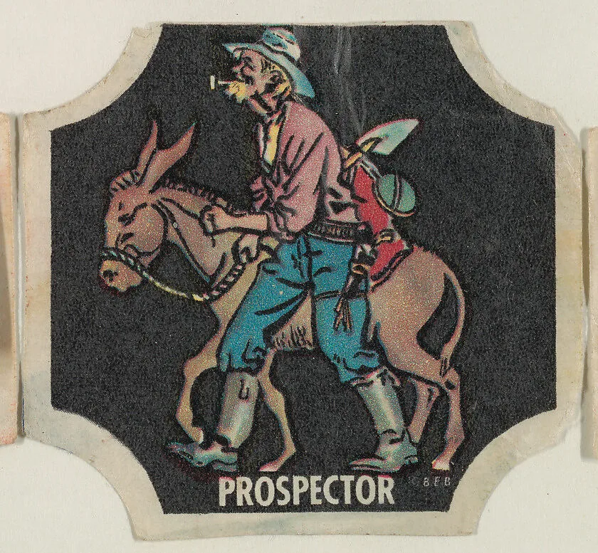 Prospector, from the Indians and Westerners bread end labels series (D290-10) — Unknown