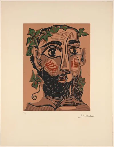 Bearded Man with a Crown of Vines