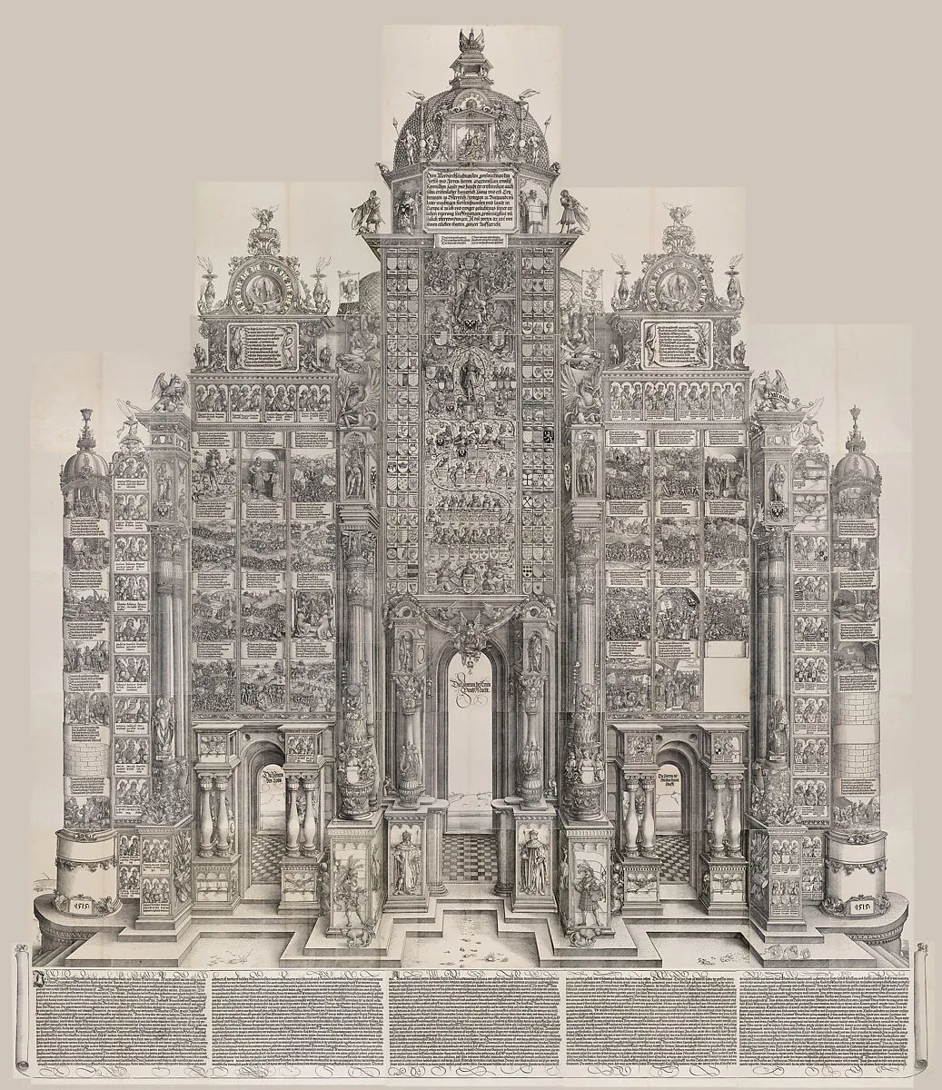 Arch of Honor — Johann Neudörffer the Elder|Albrecht Dürer|Albrecht Altdorfer|Hans Springinklee|Wolf Traut|Hieronymus Andreae|Jorg Kölderer