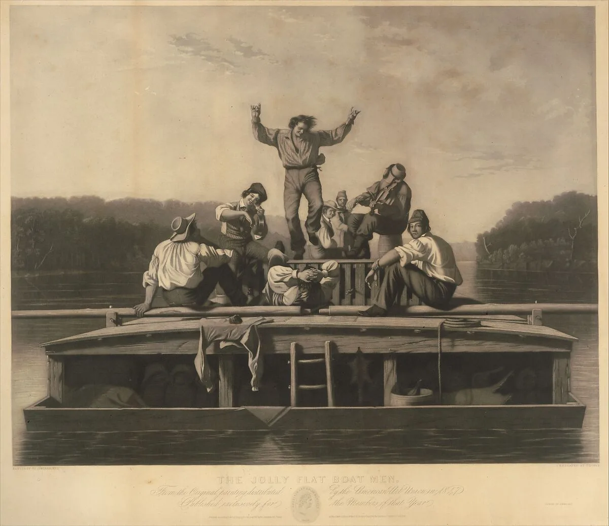 The Jolly Flat Boat Men — Thomas Doney|George Caleb Bingham|American Art Union, New York|Powell and Company