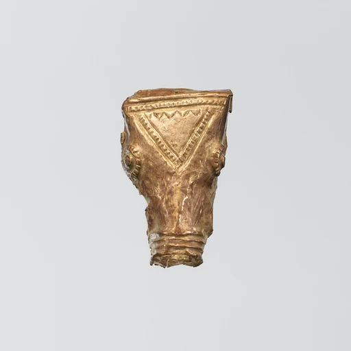 Gold bull's head applique