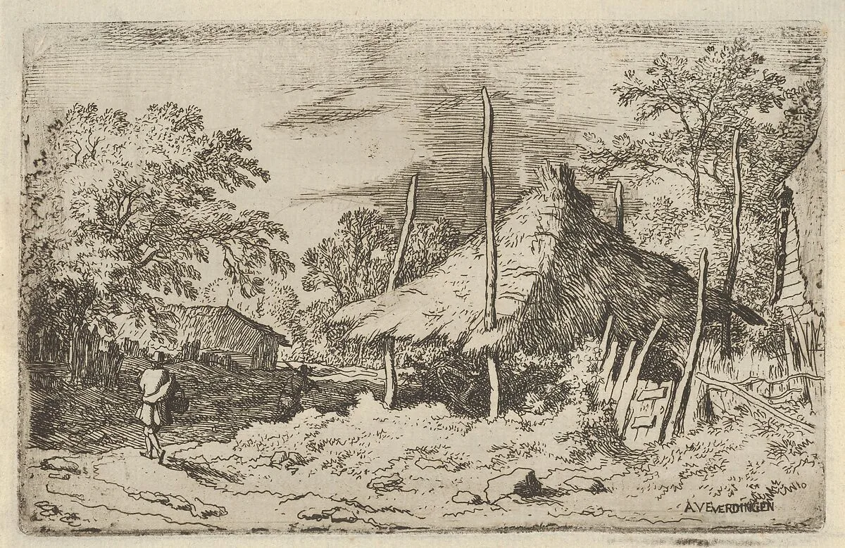 The Wheel underneath the Haybarn — Allart van Everdingen
