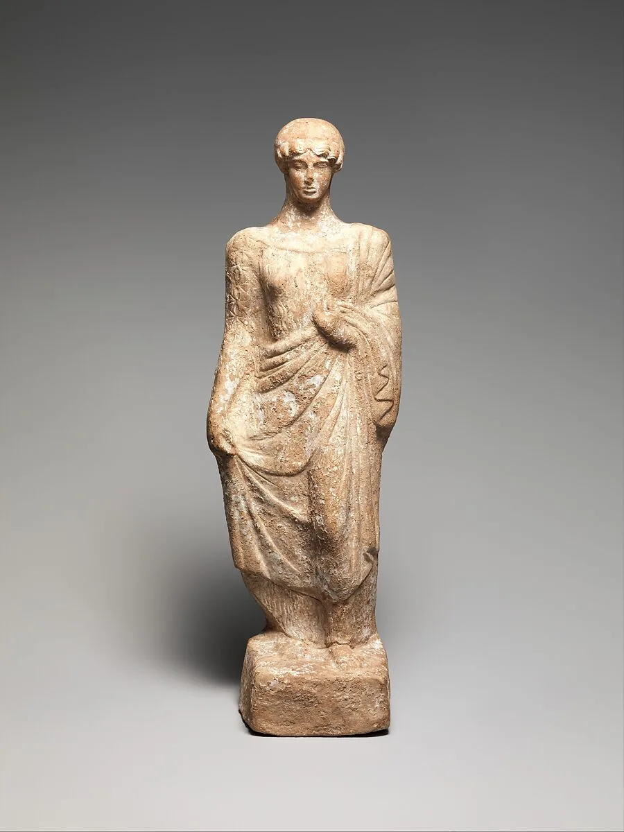 Terracotta statuette of a woman — Unknown