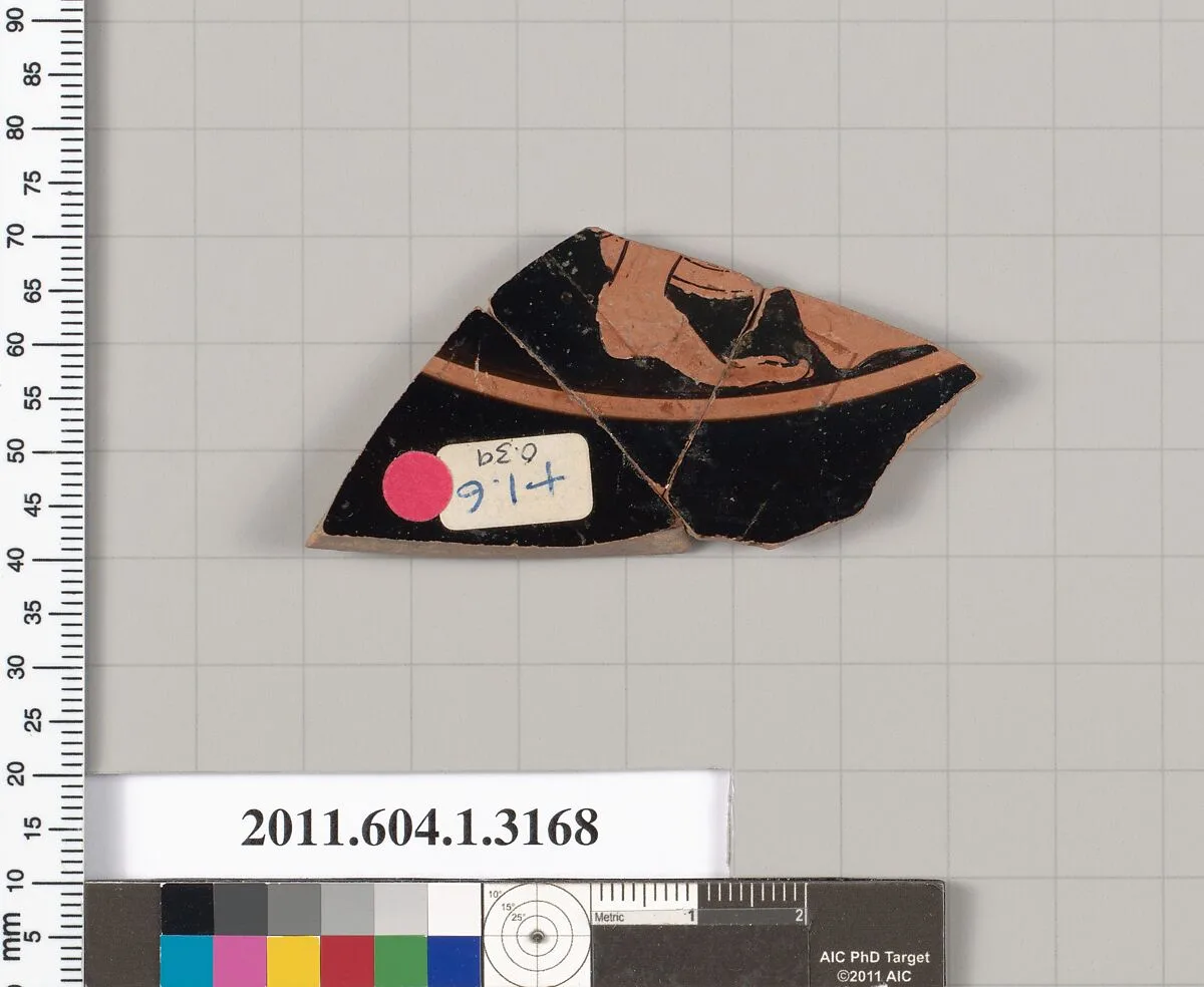 Terracotta fragment of a kylix (drinking cup) — Unknown