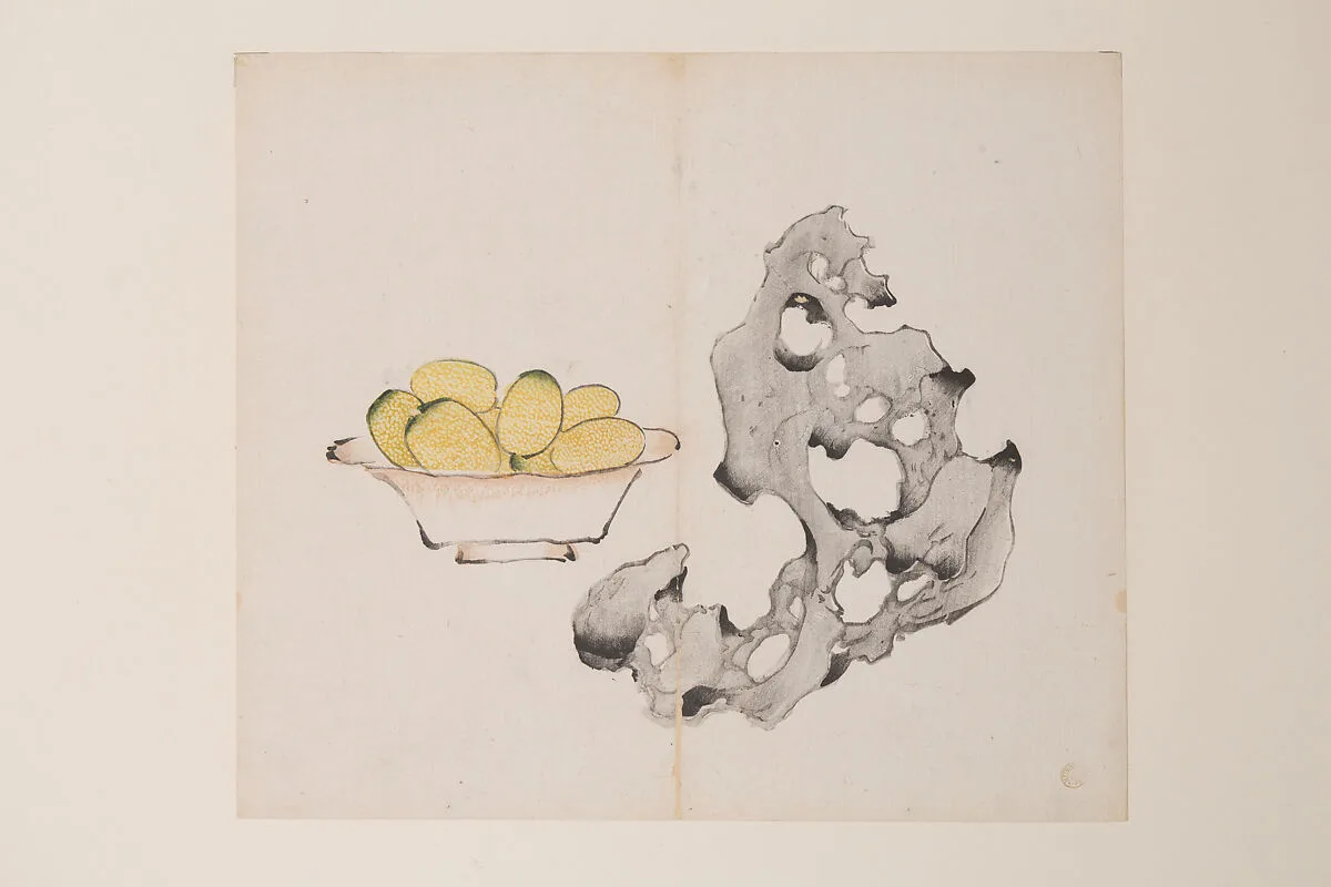 明 胡正言 《十竹齋書畫譜》 四開 木版畫|Page from the Ten Bamboo Studio Manual of Painting and Calligraphy — Hu Zhengyan