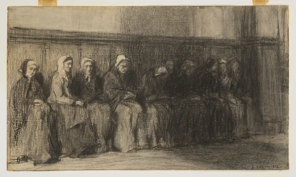 The Poor Bench in Saint-Germain-des-près — Léon-Augustin Lhermitte