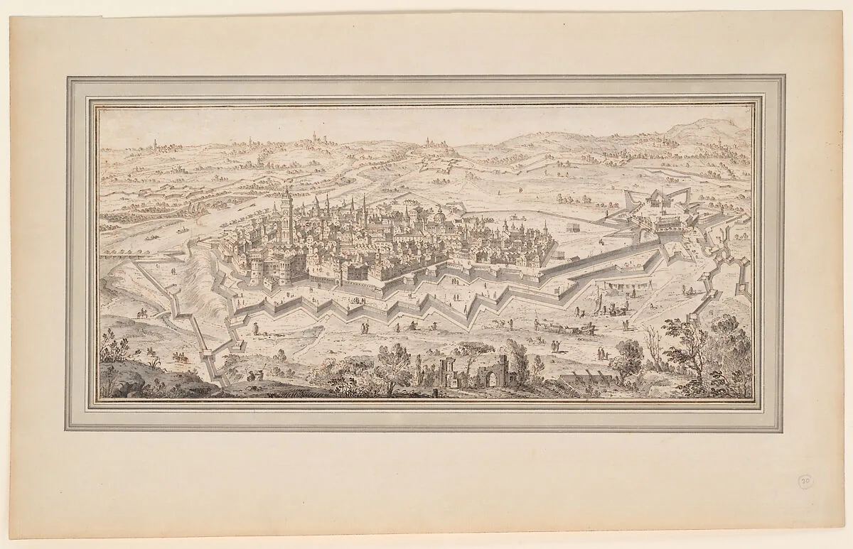 Bird's-Eye View of the City of Casale di Monferrato — Francesco Zucchi