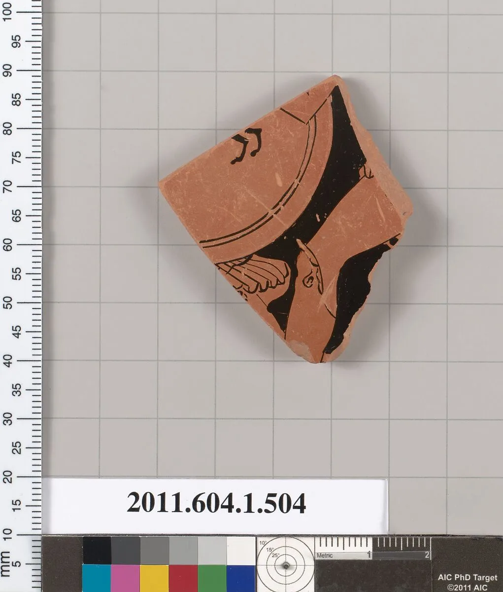 Terracotta fragment of a kylix (drinking cup) — Unknown