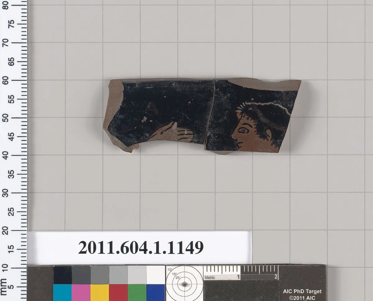 Terracotta rim fragment of a kylix (drinking cup) — Unknown