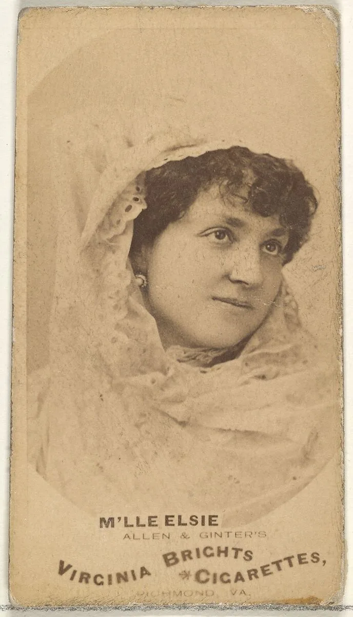 Mlle. Elsie, from the Actors and Actresses series (N45, Type 1) for Virginia Brights Cigarettes — Allen & Ginter